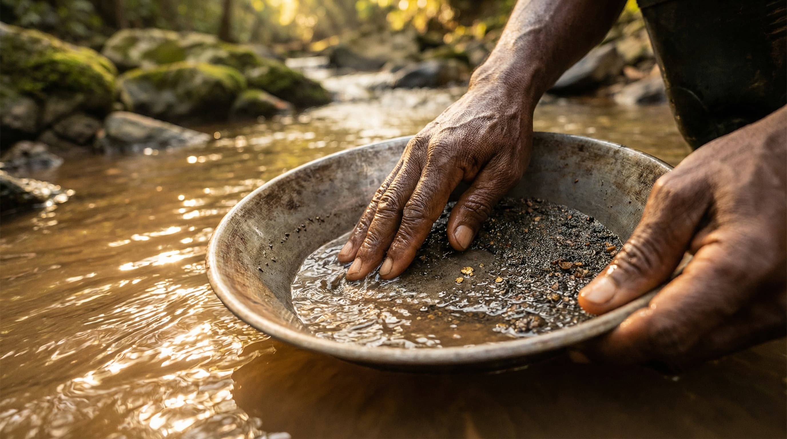 Artisanal gold panning